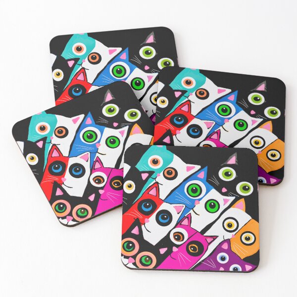 Item preview, Colorful Cats with Big Eyes designed and sold by Elaine M Hayward .