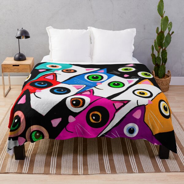Item preview, Colorful Cats with Big Eyes designed and sold by Elaine M Hayward .