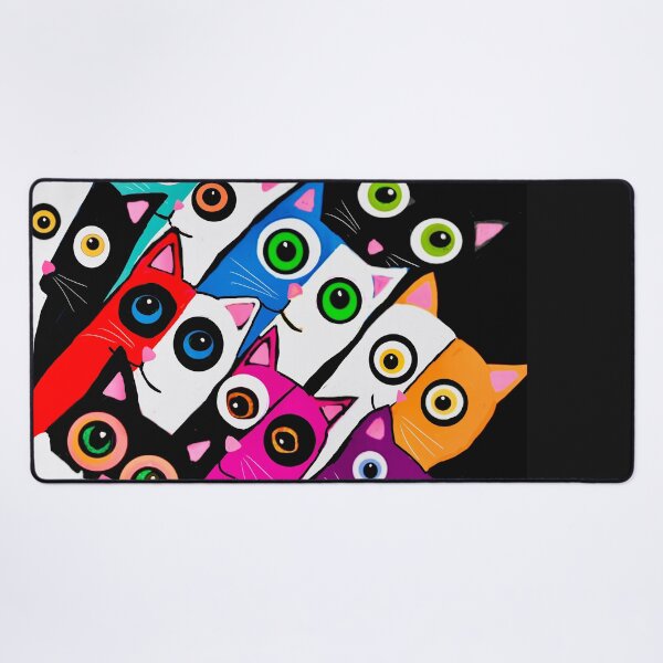 Item preview, Colorful Cats with Big Eyes designed and sold by Elaine M Hayward .