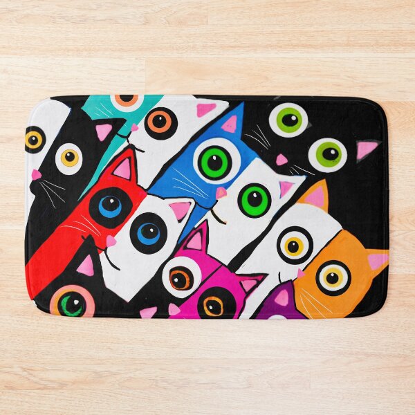 Item preview, Colorful Cats with Big Eyes designed and sold by Elaine M Hayward .