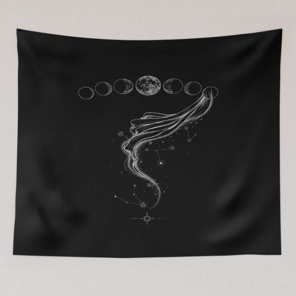 Item preview, Moon Phases Flow – Elegant Celestial Constellation Design designed and sold by Midnight Veil Designs.