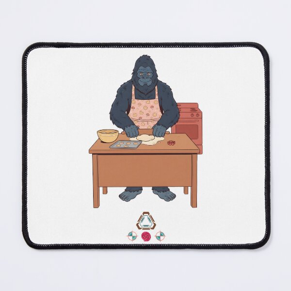 Item preview, Cozy Sasquatch Baking Fresh Cookies in Cute Apron designed and sold by Whimsy Trail Co.