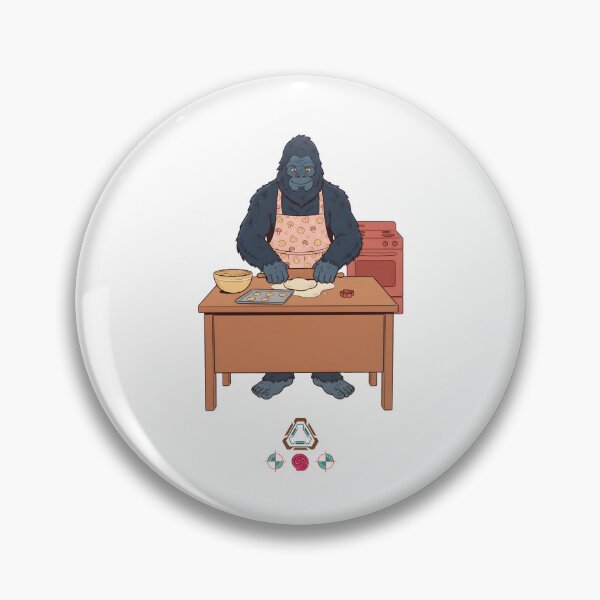 Item preview, Cozy Sasquatch Baking Fresh Cookies in Cute Apron designed and sold by Whimsy Trail Co.