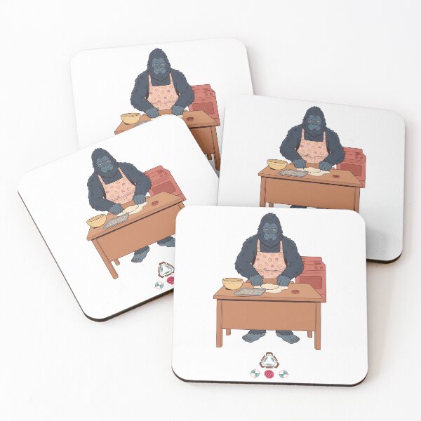Item preview, Cozy Sasquatch Baking Fresh Cookies in Cute Apron designed and sold by Whimsy Trail Co.