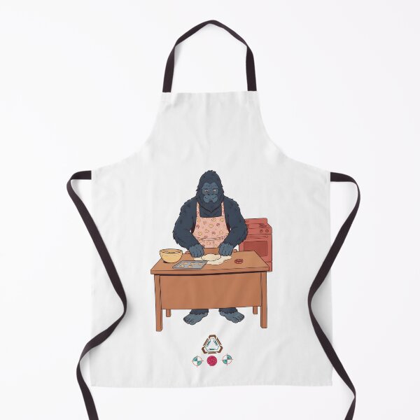Item preview, Cozy Sasquatch Baking Fresh Cookies in Cute Apron designed and sold by Whimsy Trail Co.