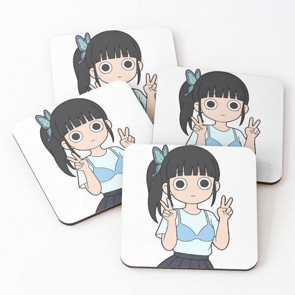 Item preview, Kanao Tsuyuri Demon Slayer Casual Blue Peace Pose designed and sold by Dashsopaner.