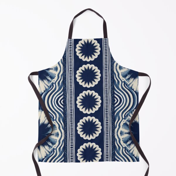 Item preview, Indigo Shibori Boho Abstract Stripe designed and sold by arteresting-art.