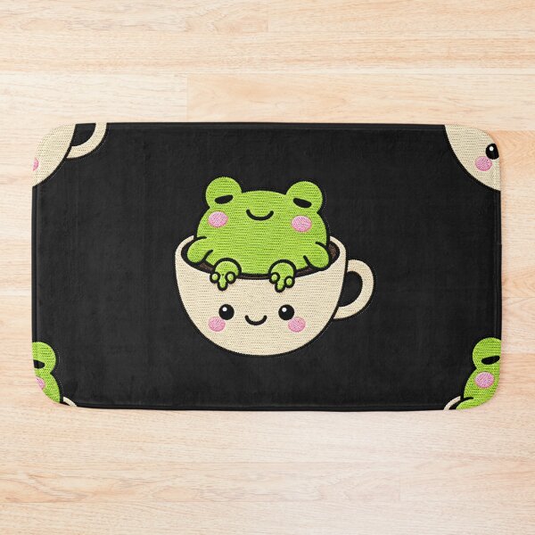 Item preview, Lazy Frog Coffee Cup Kawaii Embroidery Patch designed and sold by ColorSplash123.