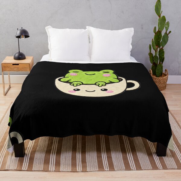 Item preview, Lazy Frog Coffee Cup Kawaii Embroidery Patch designed and sold by ColorSplash123.
