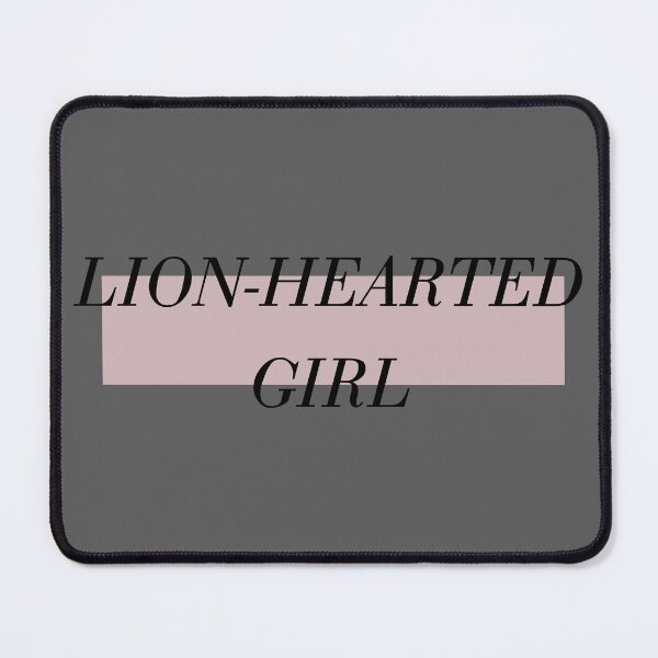 Item preview, Lion Hearted Girl – Strong Woman Feminist Quote Retro Typography designed and sold by artworkathome.