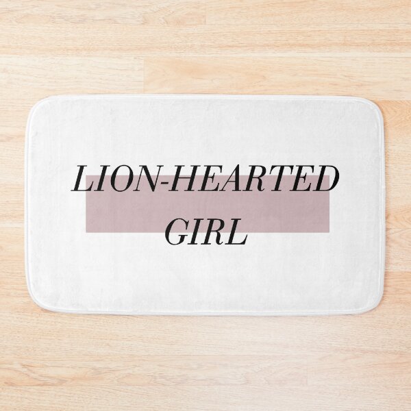 Item preview, Lion Hearted Girl – Strong Woman Feminist Quote Retro Typography designed and sold by artworkathome.