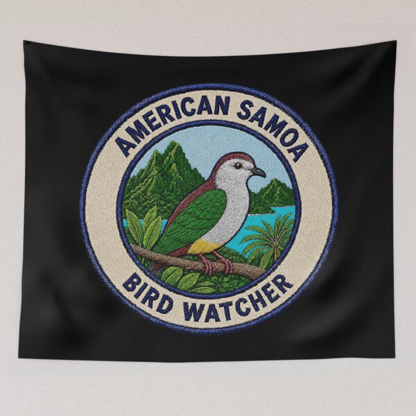 Item preview, American Samoa Bird Watcher – Many-Colored Fruit Dove Patch designed and sold by The-Drip-Studio.