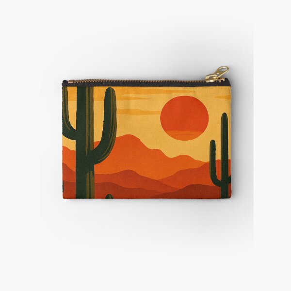 Item preview, Retro Desert Sunset with Saguaro Cactus – Southwest Arizona Landscape designed and sold by GutyzDesignsES.