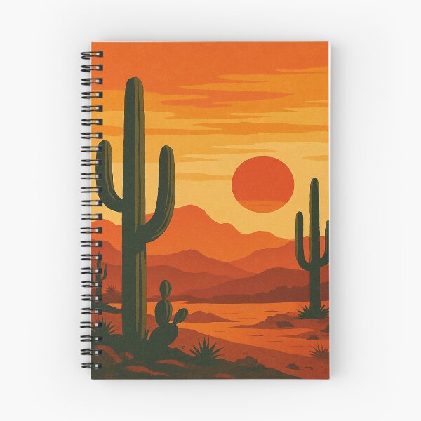 Item preview, Retro Desert Sunset with Saguaro Cactus – Southwest Arizona Landscape designed and sold by GutyzDesignsES.