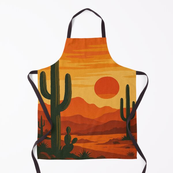 Item preview, Retro Desert Sunset with Saguaro Cactus – Southwest Arizona Landscape designed and sold by GutyzDesignsES.
