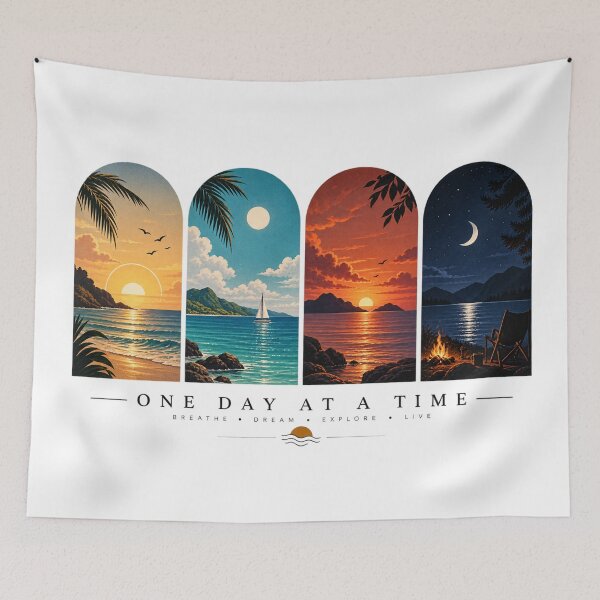 Item preview, One Day at a Time – Tropical Seaside Escape designed and sold by Prime_1.