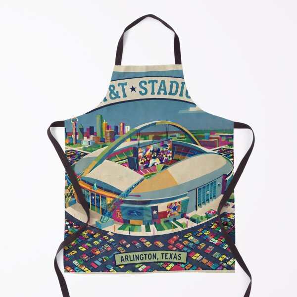 Item preview, AT&T Stadium Retro Art Poster - David Hockney Style Square Print designed and sold by subjectivityxx.