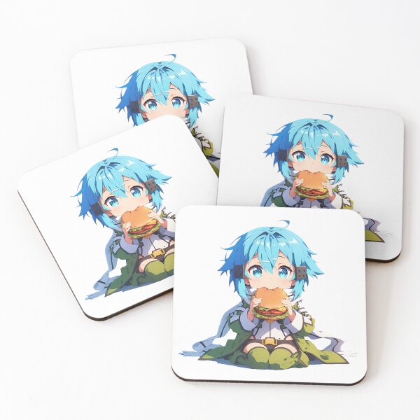 Item preview, Sinon Sword Art Online Chibi Burger Moment With Blue Hair Charm designed and sold by Dashsopaner.