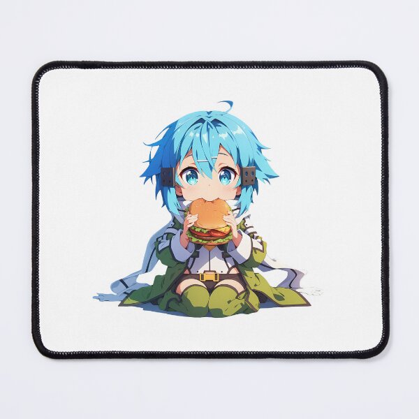 Item preview, Sinon Sword Art Online Chibi Burger Moment With Blue Hair Charm designed and sold by Dashsopaner.