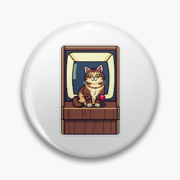 Item preview, Retro Arcade Pixel Cat designed and sold by One More Run.