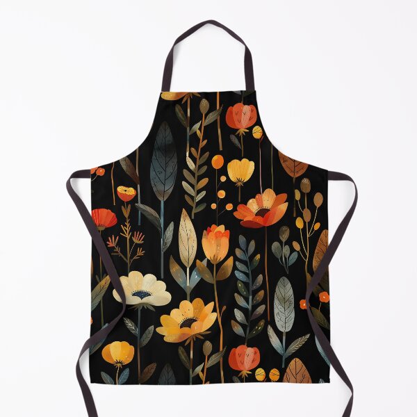 Item preview, Dark Florals Anthology – Retro Nordic Botanical Amber Blooms designed and sold by Whimsical Wayfarer.