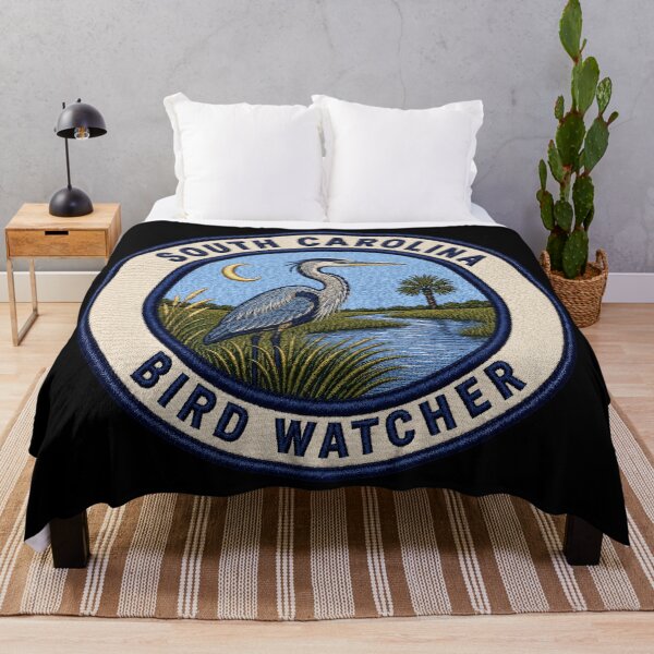 Item preview, South Carolina Bird Watcher – Great Blue Heron Marsh Patch designed and sold by The-Drip-Studio.