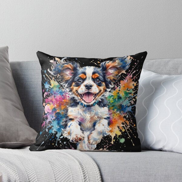 Item preview, Cavalier King Charles Spaniel Watercolor – Colorful Splash Dog Art designed and sold by ManJiangHong.