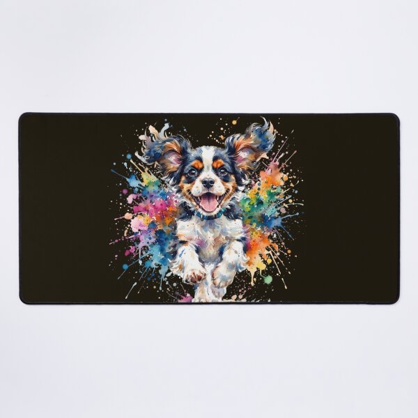 Item preview, Cavalier King Charles Spaniel Watercolor – Colorful Splash Dog Art designed and sold by ManJiangHong.