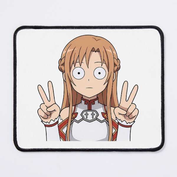 Item preview, Asuna Sword Art Online White Armor Cute Peace Pose designed and sold by Dashsopaner.