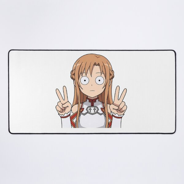 Item preview, Asuna Sword Art Online White Armor Cute Peace Pose designed and sold by Dashsopaner.