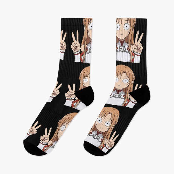Item preview, Asuna Sword Art Online White Armor Cute Peace Pose designed and sold by Dashsopaner.