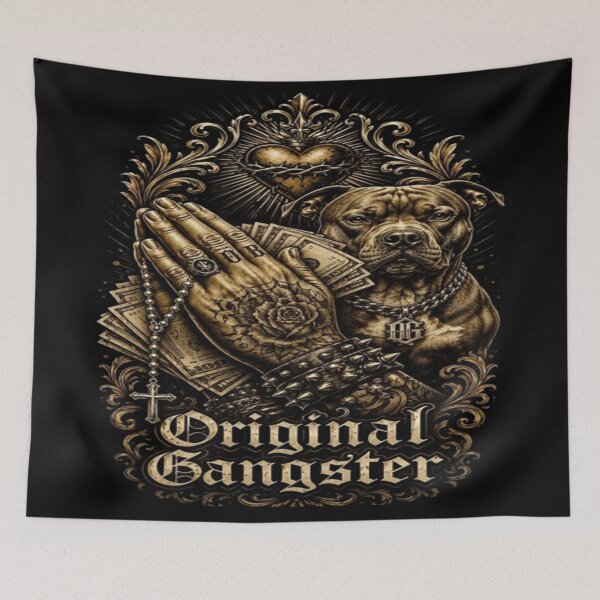 Item preview, Original Gangster Pitbull Praying Hands. designed and sold by BaddieNz.