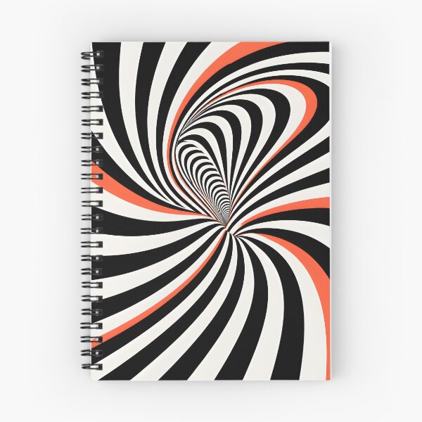 Item preview, Hypnotic Optical Illusion Spiral – Black White Red Op Art Vortex designed and sold by GutyzDesignsES.