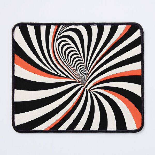 Item preview, Hypnotic Optical Illusion Spiral – Black White Red Op Art Vortex designed and sold by GutyzDesignsES.