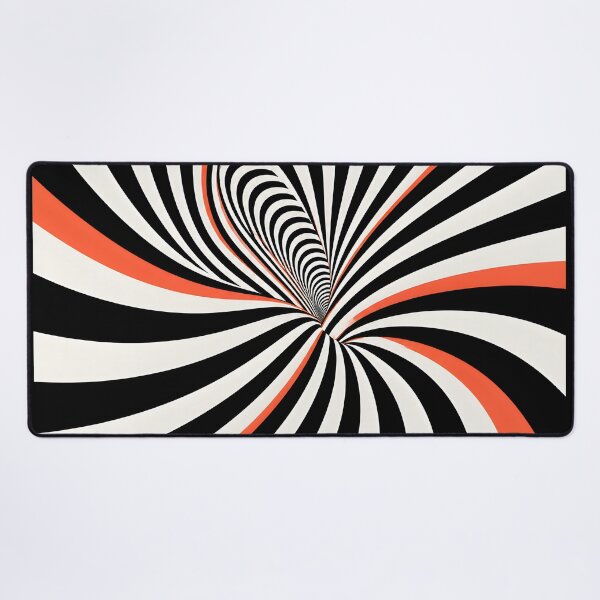 Item preview, Hypnotic Optical Illusion Spiral – Black White Red Op Art Vortex designed and sold by GutyzDesignsES.