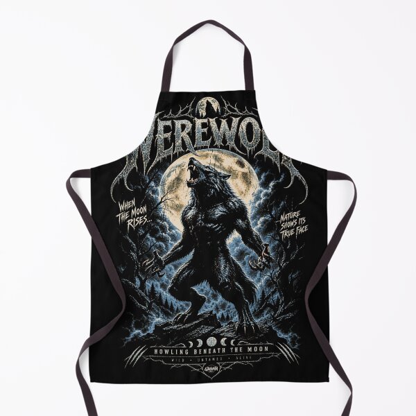 Item preview, Werewolf Howling Beneath the Moon Halloween Horror Vintage designed and sold by BVNKGRAPH WORKS.