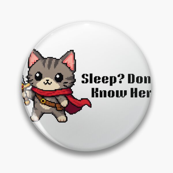 Item preview, Pixel Art Cat - Sleep? Don't Know Her designed and sold by izzysnapzz.