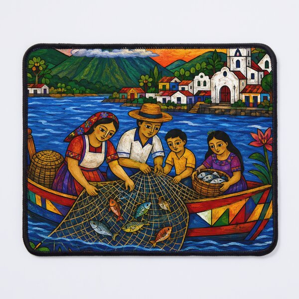 Item preview, El Salvador Fishing Village – Colorful Salvadoran Folk Art & Heritage designed and sold by GutyzDesignsES.