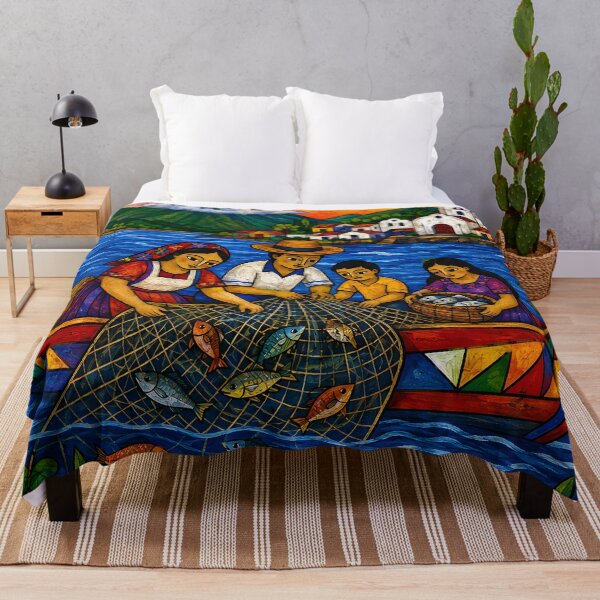 Item preview, El Salvador Fishing Village – Colorful Salvadoran Folk Art & Heritage designed and sold by GutyzDesignsES.