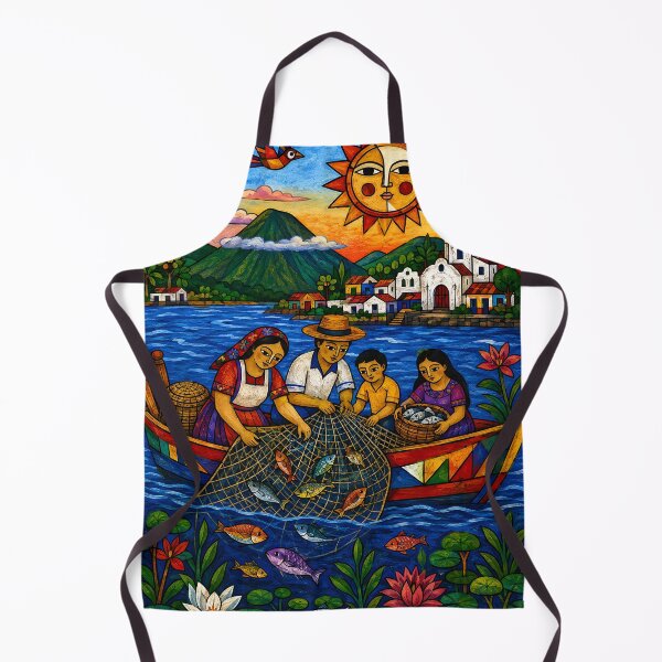 Item preview, El Salvador Fishing Village – Colorful Salvadoran Folk Art & Heritage designed and sold by GutyzDesignsES.