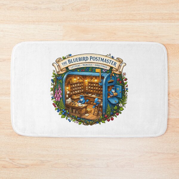 Item preview, Bluebird Postmaster | Whimsical Bluebird Mailroom & Postal Shop designed and sold by MrDev.