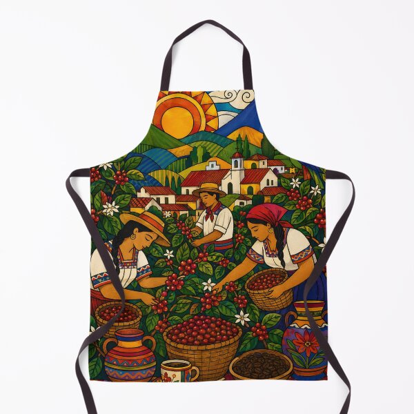 Item preview, El Salvador Coffee Harvest – Salvadoran Heritage Folk Art designed and sold by GutyzDesignsES.