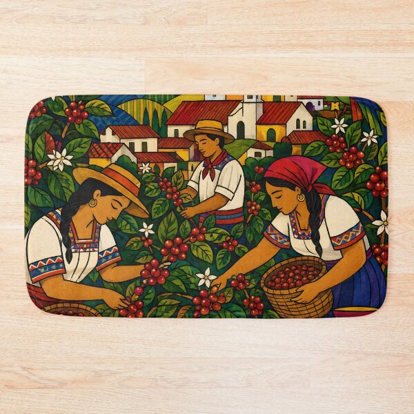 Item preview, El Salvador Coffee Harvest – Salvadoran Heritage Folk Art designed and sold by GutyzDesignsES.