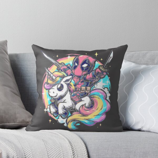 Item preview, Deadpool Riding Colorful Unicorn Chibi LIMITED EDITION designed and sold by NewVision-Shop.