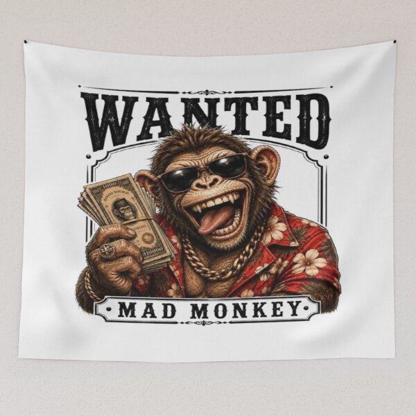 Item preview, Wanted Mad Monkey Money Streetwear. designed and sold by BaddieNz.