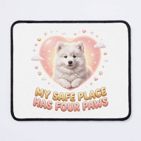 Item preview, Safe Place Samoyed Heartwarming Dog Art designed and sold by pradeepvisuals.