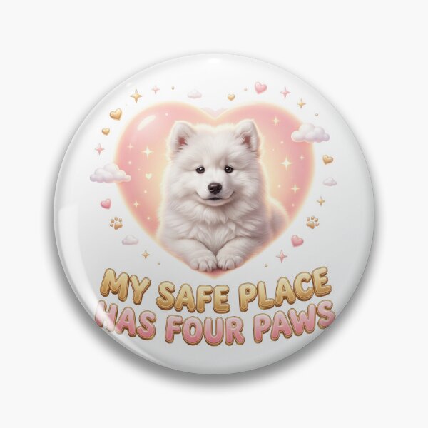Item preview, Safe Place Samoyed Heartwarming Dog Art designed and sold by pradeepvisuals.