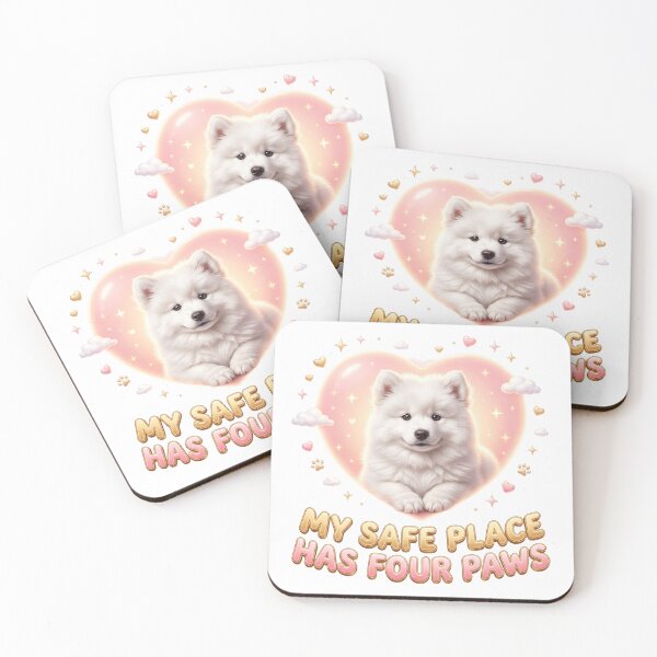 Item preview, Safe Place Samoyed Heartwarming Dog Art designed and sold by pradeepvisuals.
