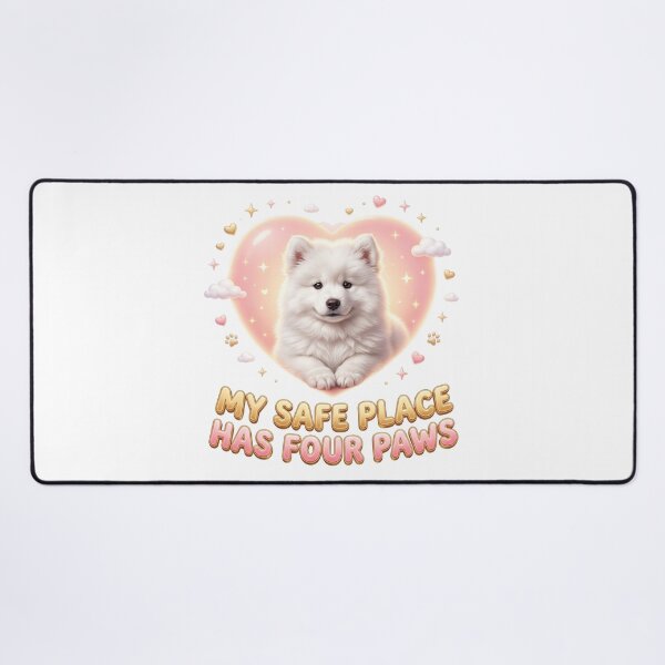Item preview, Safe Place Samoyed Heartwarming Dog Art designed and sold by pradeepvisuals.