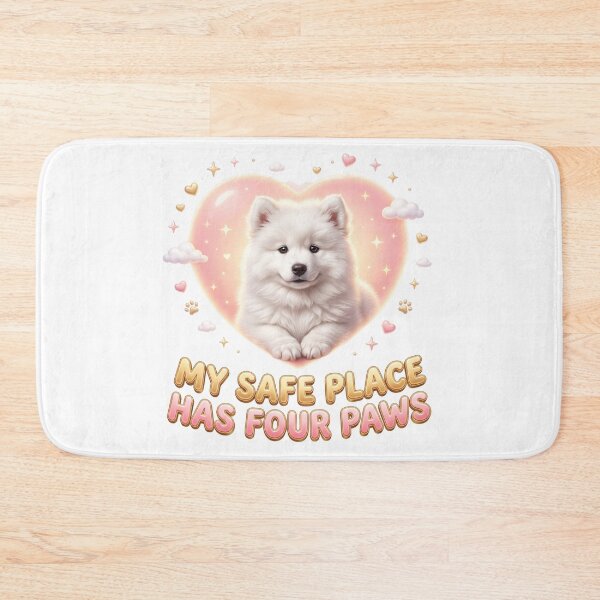 Item preview, Safe Place Samoyed Heartwarming Dog Art designed and sold by pradeepvisuals.
